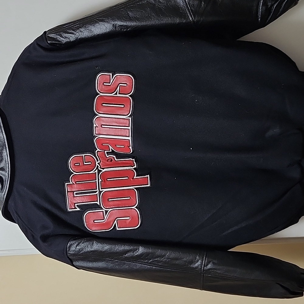 Soprano Black Varsity Jacket with Red Logo - Picture 2 of 3